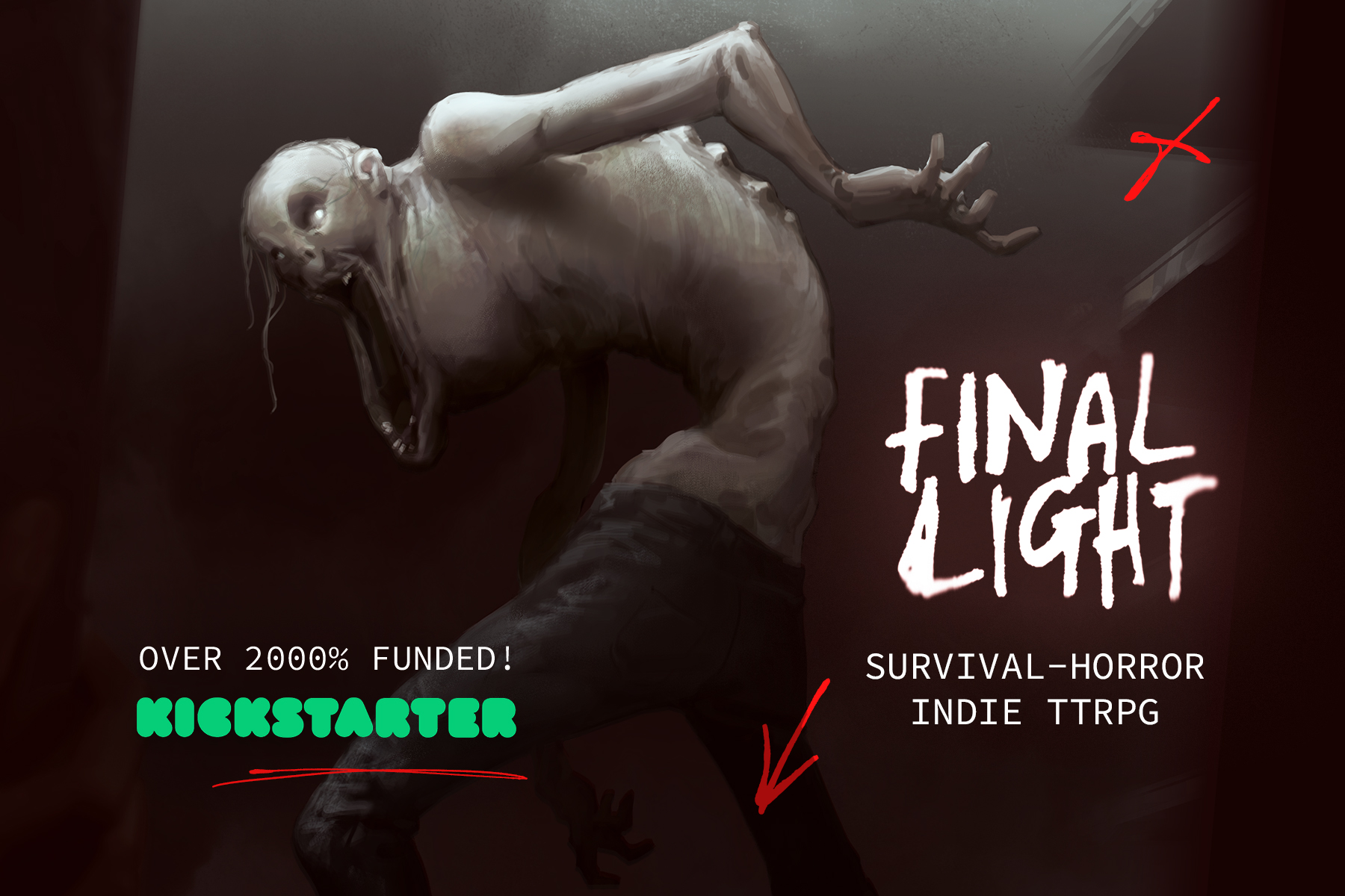 Final Light, a survival-horror indie TTRPG, over 2000% funded on Kickstarter