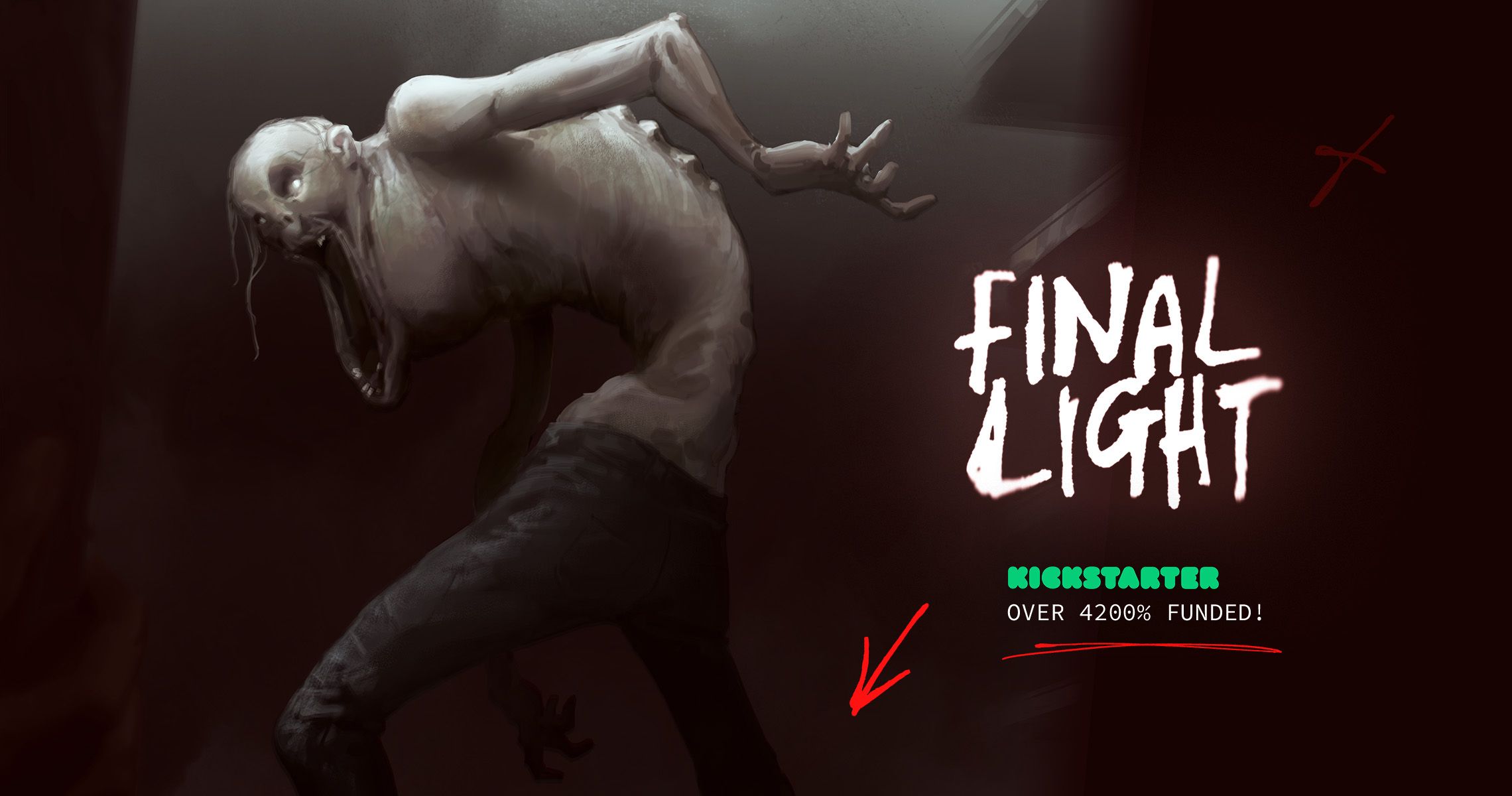 Final Light TTRPG with zombie and Kickstarter note