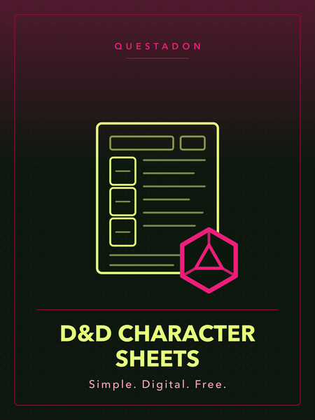 D&D Character Sheets cover: a free digital 5E character sheet app
